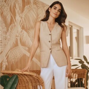 J.McLaughlin Silva Vest in Pinstripe